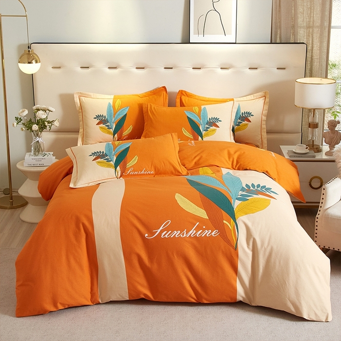 91家纺网 家纺一手货源 找家纺 格里芬家纺 2025新款全棉加厚大版磨毛纯棉磨毛四件套 金枝玉叶