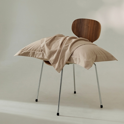 EH家居 2024新款秋冬全棉磨毛单品系列-单枕套 布丁咖