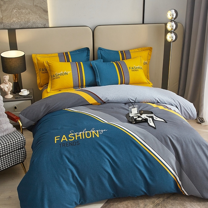 91家纺网 家纺一手货源 找家纺 格里芬家纺 2025新款全棉加厚大版磨毛纯棉磨毛四件套 斐尔