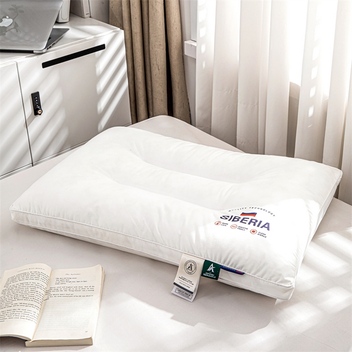 91家纺网 家纺一手货源 找家纺 佳尚枕芯 2025新款抖音热款全棉纯棉a类定形枕头枕芯国旗风格 白色-立体中枕