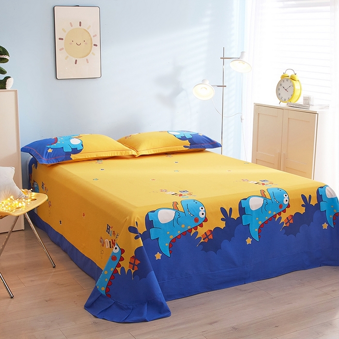 91家纺网 家纺一手货源 找家纺 格里芬家纺 2025新款全棉加厚大版磨毛纯棉磨毛四件套 恐龙游记