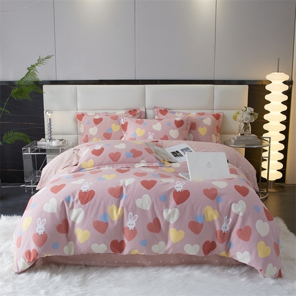 91家纺网 家纺一手货源 找家纺 （总）曼秀琳 2025秋冬新款全棉磨毛印花四件套