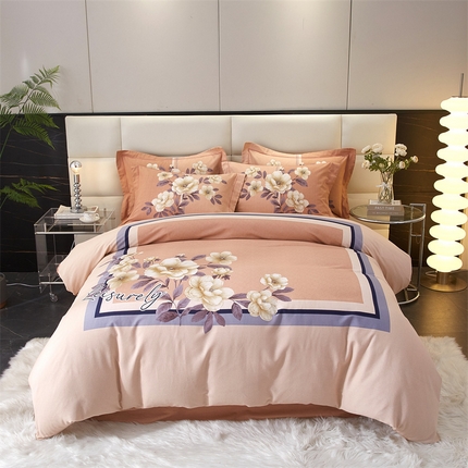 91家纺网 家纺一手货源 找家纺 （总）曼秀琳 2025秋冬新款全棉磨毛印花四件套