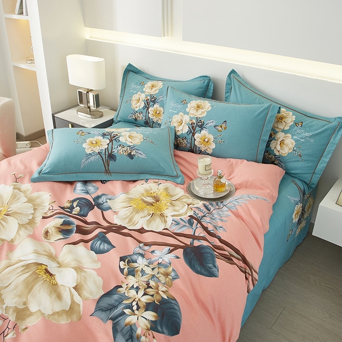 91家纺网 家纺一手货源 找家纺 格里芬家纺 2025新款全棉加厚大版磨毛纯棉磨毛四件套 美好时代