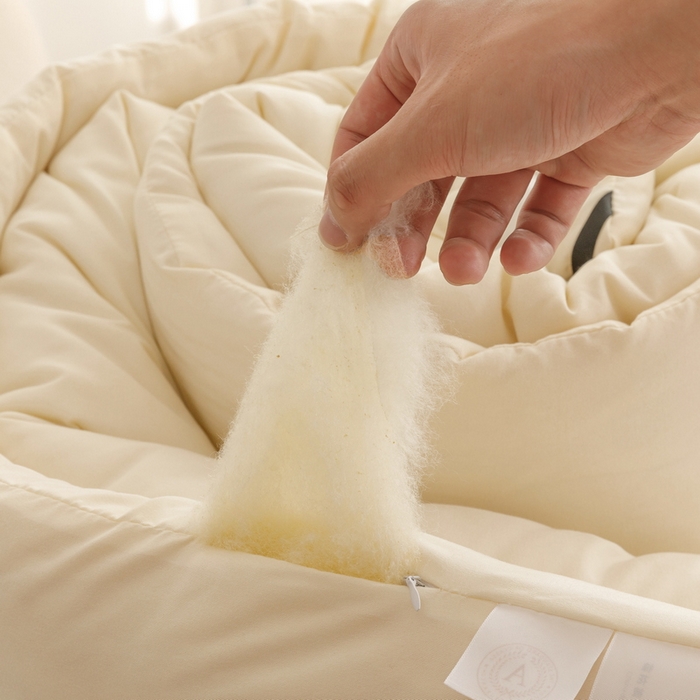 91家纺网 家纺一手货源 找家纺 卡派 2024新款水洗棉全棉新疆棉花被子被芯 P标-白色