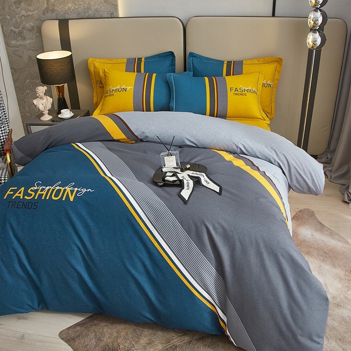 91家纺网 家纺一手货源 找家纺 格里芬家纺 2025新款全棉加厚大版磨毛纯棉磨毛四件套 斐尔