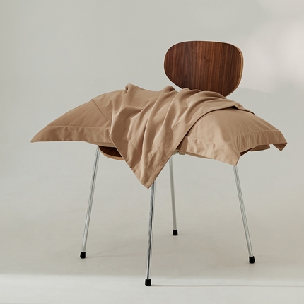 91家纺网 家纺一手货源 找家纺 EH家居 2024新款秋冬全棉磨毛单品系列-单枕套 驼绒咖