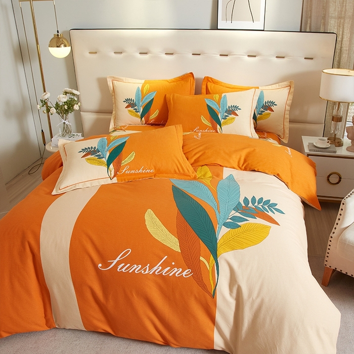 91家纺网 家纺一手货源 找家纺 格里芬家纺 2025新款全棉加厚大版磨毛纯棉磨毛四件套 金枝玉叶