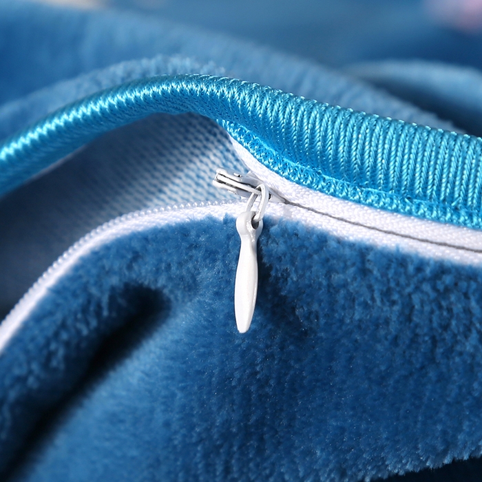 91家纺网 家纺一手货源 找家纺 绒品壹家家纺 2024新款5斤加厚金貂绒四件套 一见倾心 蓝