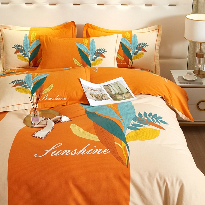 91家纺网 家纺一手货源 找家纺 格里芬家纺 2025新款全棉加厚大版磨毛纯棉磨毛四件套 金枝玉叶