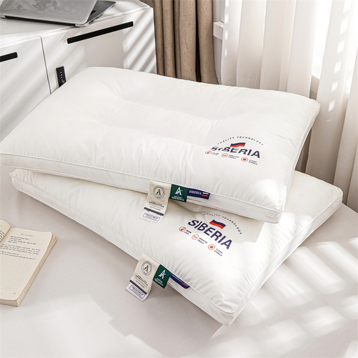 91家纺网 家纺一手货源 找家纺 佳尚枕芯 2025新款抖音热款全棉纯棉a类定形枕头枕芯国旗风格 白色-立体中枕