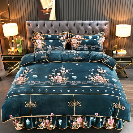 91家纺网 家纺一手货源 找家纺 （总）绒品壹家家纺 2024新款5斤加厚金貂绒四件套