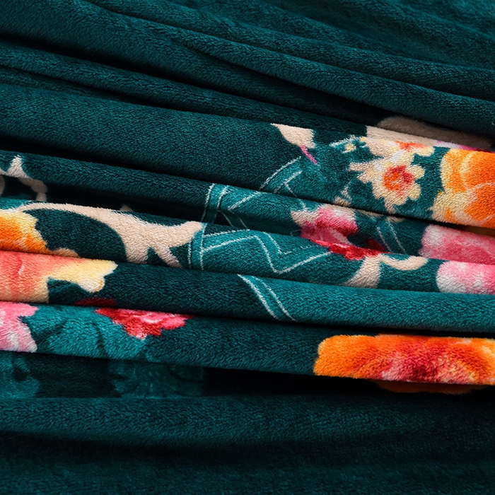 91家纺网 家纺一手货源 找家纺 绒品壹家家纺 2024新款5斤加厚金貂绒四件套 牡丹花开