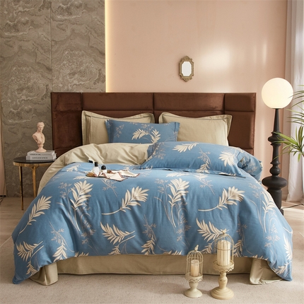 91家纺网 家纺一手货源 找家纺 （总2）2025秋冬新款全棉超柔生态磨毛四件套（32*21支）