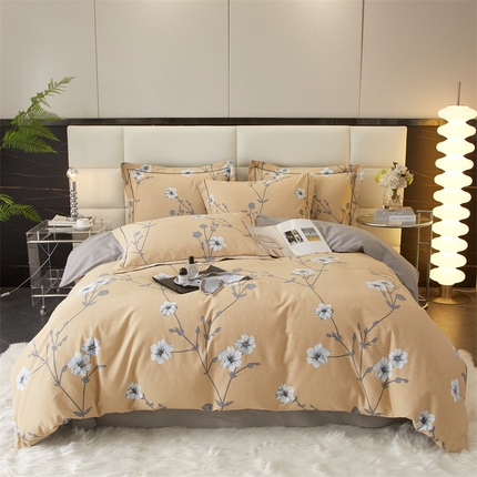 91家纺网 家纺一手货源 找家纺 （总）曼秀琳 2025秋冬新款全棉磨毛印花四件套