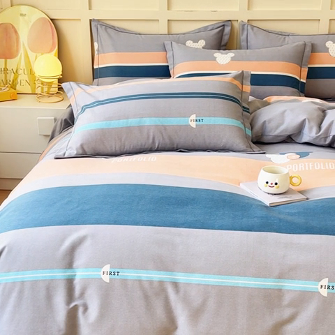 91家纺网 家纺一手货源 找家纺 U品汇 2024新品喷气生态加厚长绒棉纯棉全棉磨毛印花四件套小清新床单床笠直播 个性米奇