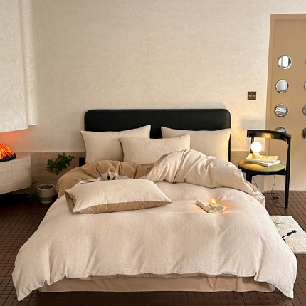 ab家纺 2024新款A类全棉三层纱提花四件套--凡尔赛 凡尔赛 米咖