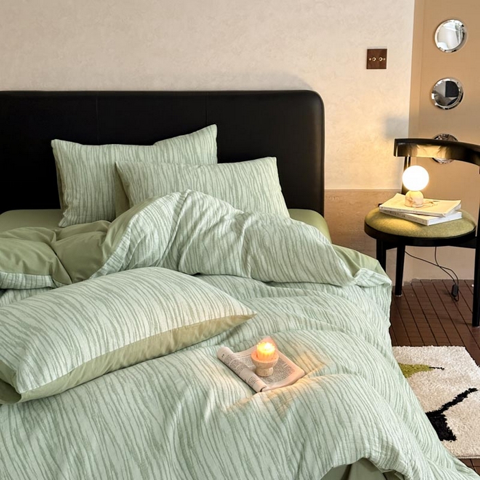 91家纺网 家纺一手货源 找家纺 （总）ab家纺 2024新款A类全棉三层纱提花四件套--米亚