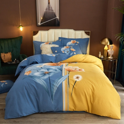 91家纺网 家纺一手货源 找家纺 （总）曼秀琳 2025秋冬新款全棉磨毛印花四件套