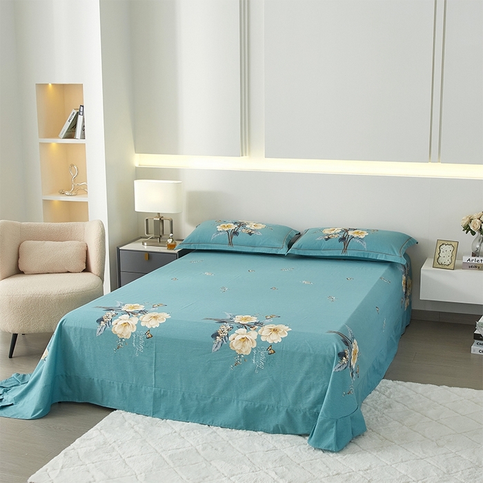 91家纺网 家纺一手货源 找家纺 格里芬家纺 2025新款全棉加厚大版磨毛纯棉磨毛四件套 美好时代