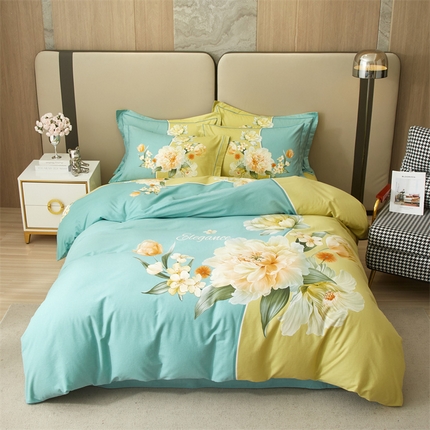 91家纺网 家纺一手货源 找家纺 （总）曼秀琳 2025秋冬新款全棉磨毛印花四件套