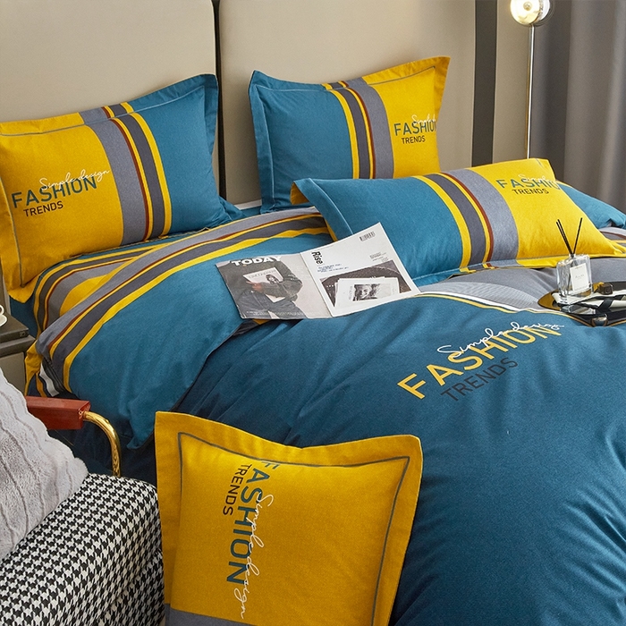 91家纺网 家纺一手货源 找家纺 格里芬家纺 2025新款全棉加厚大版磨毛纯棉磨毛四件套 斐尔