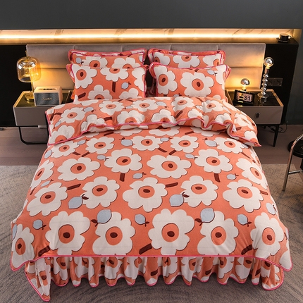 91家纺网 家纺一手货源 找家纺 （总）绒品壹家家纺 2024新款5斤加厚金貂绒四件套