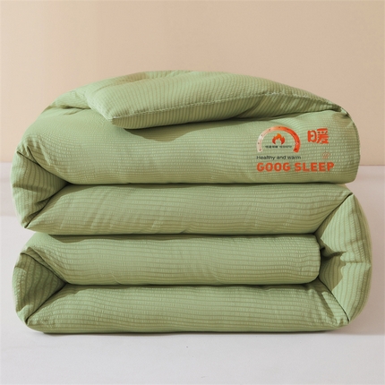 91家纺网 家纺一手货源 找家纺 换种生活 2024新款A类泡泡棉羽丝绒暖系列冬被 泡泡-橄榄绿