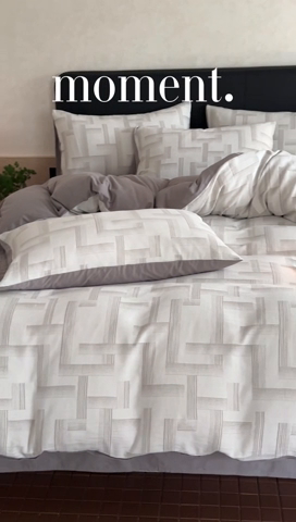 91家纺网 家纺一手货源 找家纺 ab家纺 2024新款A类全棉三层纱提花四件套--奥德赛 奥德赛 -灰