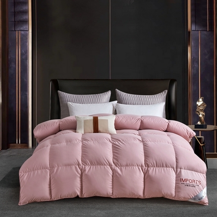 91家纺网 家纺一手货源 找家纺 华盛羽绒被 2024新款糯棉羽绒被糯感静音羽毛被 糯棉鹅绒被豆沙色