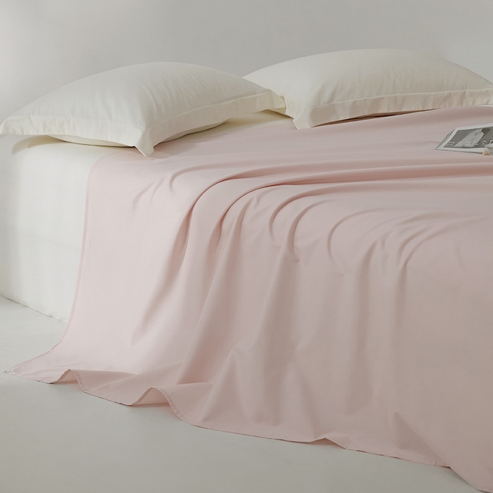 91家纺网 家纺一手货源 找家纺 EH家居 2024新款秋冬全棉磨毛单品系列-单床单 莲粉色