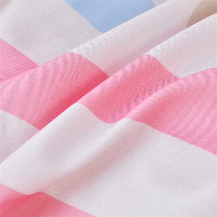 91家纺网 家纺一手货源 找家纺 2024新款学生宿舍.13372印花三件套 彩虹熊