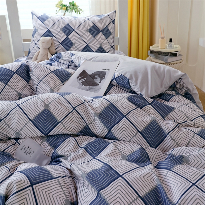 91家纺网 家纺一手货源 找家纺 2024新款学生宿舍.13372印花三件套 灵动-兰