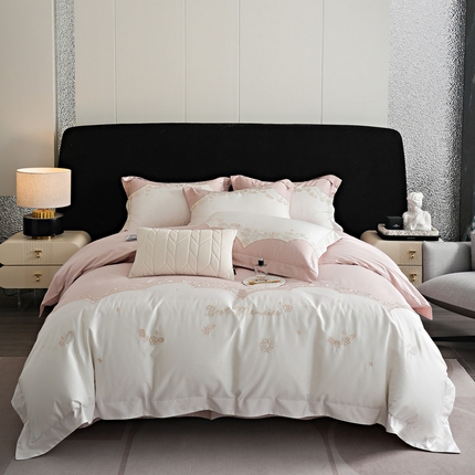 爱缦 2024新款100支澳棉四件套--花恋系列 邂逅粉