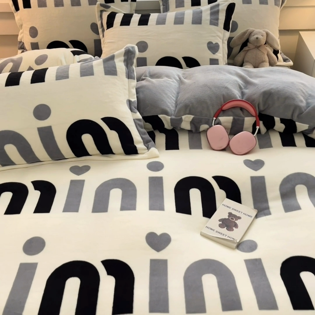 91家纺网 家纺一手货源 找家纺 （总）启程家纺 2024新款A类秋冬INS风牛奶绒四件套