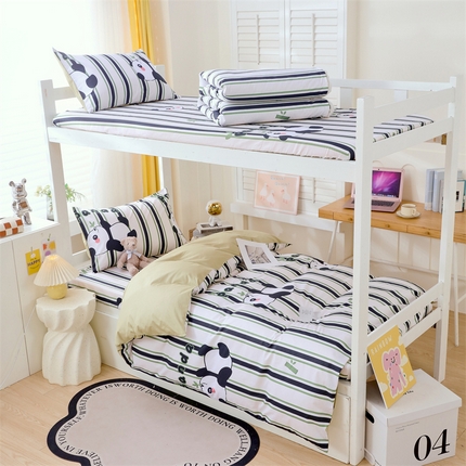 2024新款学生宿舍.13372印花三件套 快乐熊猫