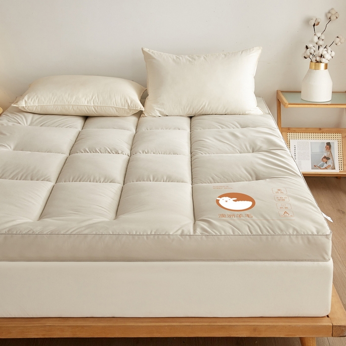 91家纺网 家纺一手货源 找家纺 迪乐妮家居  2024新款羊毛软床垫 灰色