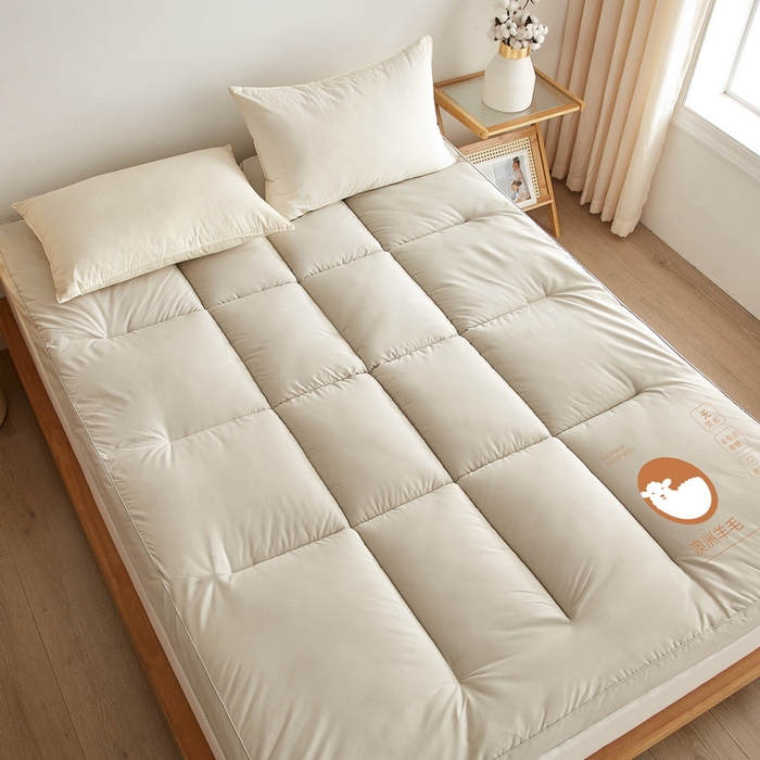 91家纺网 家纺一手货源 找家纺 迪乐妮家居  2024新款羊毛软床垫 灰色