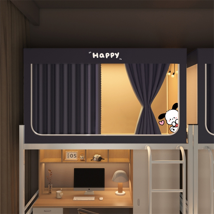 91家纺网 家纺一手货源 找家纺 佳梦家纺 2024新款学生卡通烫画强遮光蚊帐 爱心元宝