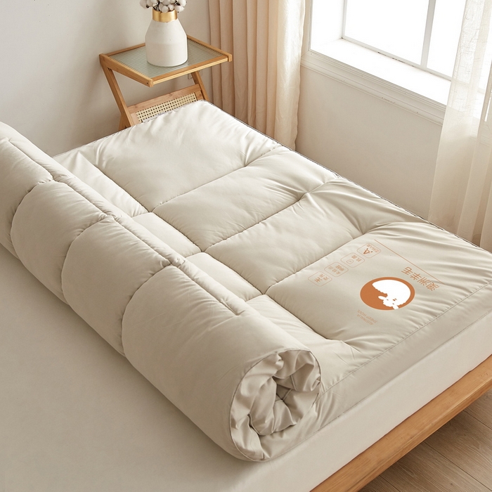 91家纺网 家纺一手货源 找家纺 迪乐妮家居  2024新款羊毛软床垫 灰色