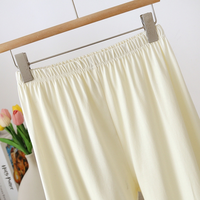 91家纺网 家纺一手货源 找家纺 洛兰沙家居馆【只代发】【只代发】 2024新款针织棉睡衣女春秋款居家针织棉大码夏季开衫长袖柔软家居服套装 奶黄色