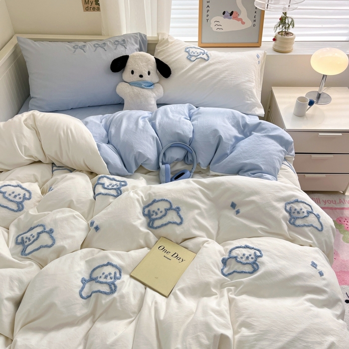 91家纺网 家纺一手货源 找家纺 （总）海岛哥哥 2025新款云柔棉毛巾绣 四件套