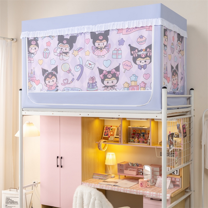 91家纺网 家纺一手货源 找家纺 新太阳蚊帐 2025新款卡通学生遮光床帘 古灵精怪