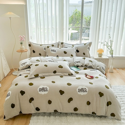 91家纺网 家纺一手货源 找家纺 （总）尚品凤凰2025新款高克重印花牛奶绒四件套-工艺款