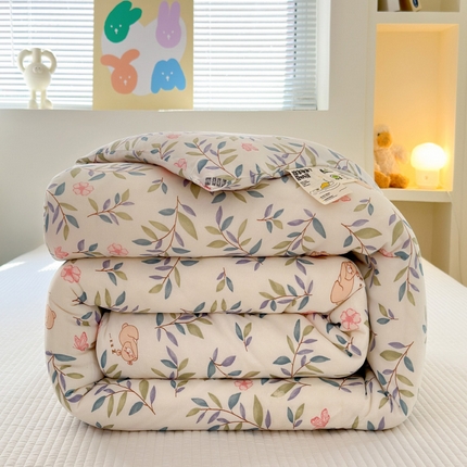 木堇家居 2024新款针织棉10%大豆四季被芯款大豆纤维被 蜜罐熊