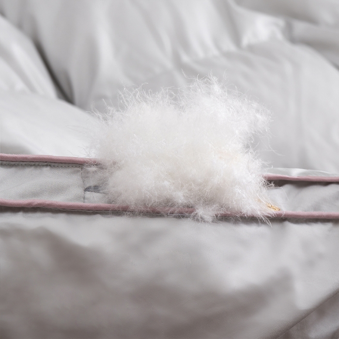 91家纺网 家纺一手货源 找家纺 （总）岚司羽 2024新款全棉95%优质白鹅绒抗菌子母被--净版