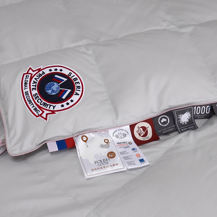 91家纺网 家纺一手货源 找家纺 （总）岚司羽 2024新款全棉95%优质白鹅绒抗菌子母被--净版