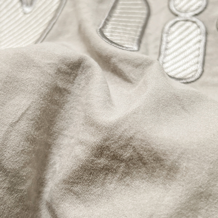 91家纺网 家纺一手货源 找家纺 梦舒羽 2025新款ins卡通可爱小狗刺绣水洗棉磨毛学生宿舍三件套居家四件套 小八嘎-浅灰