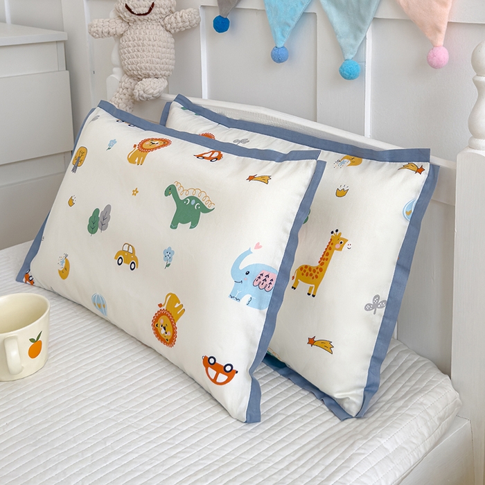 91家纺网 家纺一手货源 找家纺 2024新款A类133x72铂金全棉枕套枕头枕芯七彩童年系列 枕套+枕芯-棚拍图 好利友