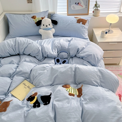 91家纺网 家纺一手货源 找家纺 （总）海岛哥哥 2025新款云柔棉毛巾绣 四件套